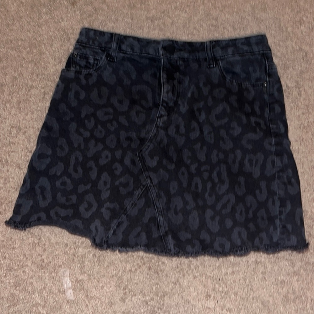 Camo jean skirt